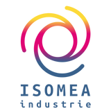 Logo ISOMEA Industrie en version verticale et en couleur