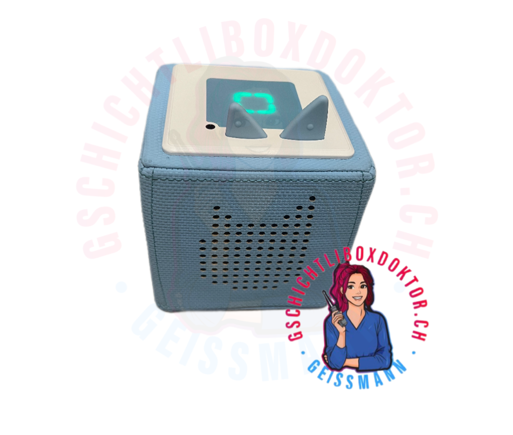 Toniebox in blau mit blauen Ohren Occasion ohne Ladestation