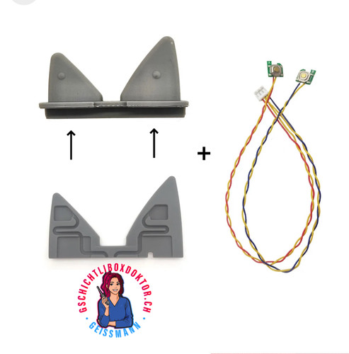 Ersatz Ohren Für Toniebox - Rosa Mit Gelben Sternen, Silikon Zubehör