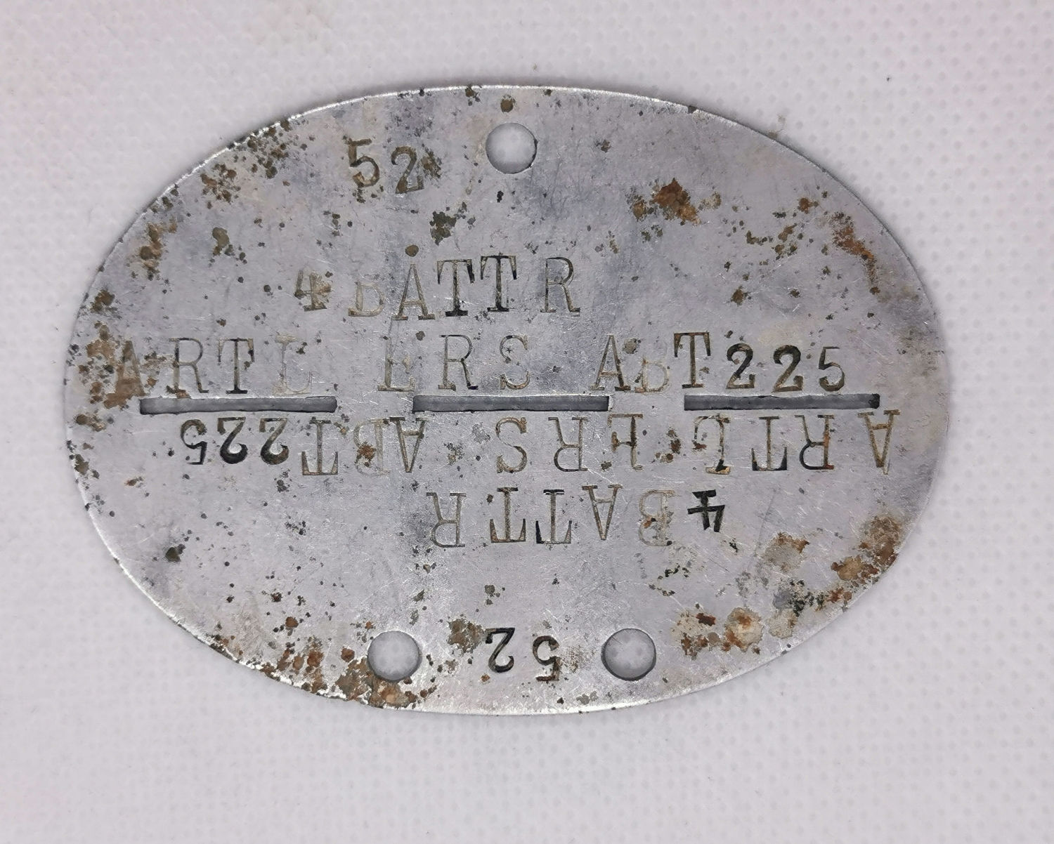 Ww2 german artillery dogtag 