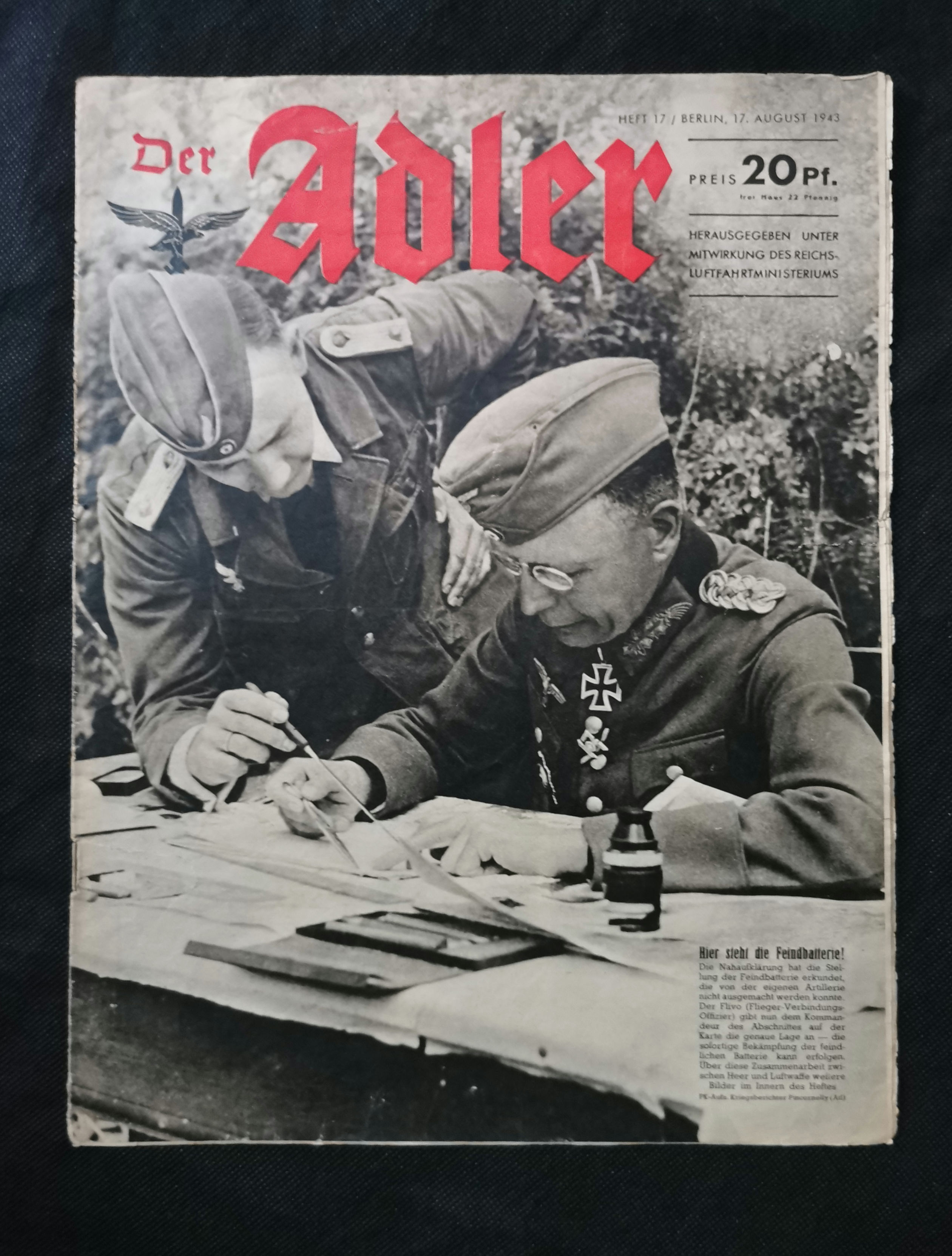 Der Adler magazine issue 17 August 1943