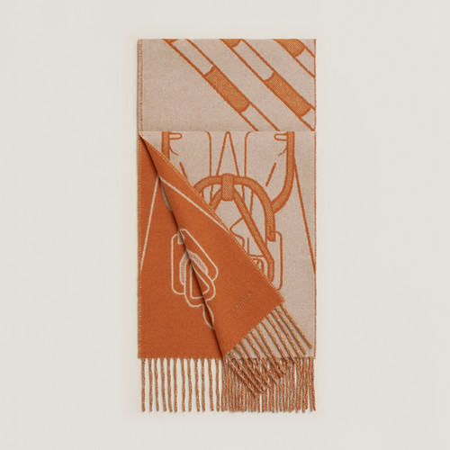 新品 2025年新款 HERMÈS（エルメス）カシミヤマフラー 《テット・ア