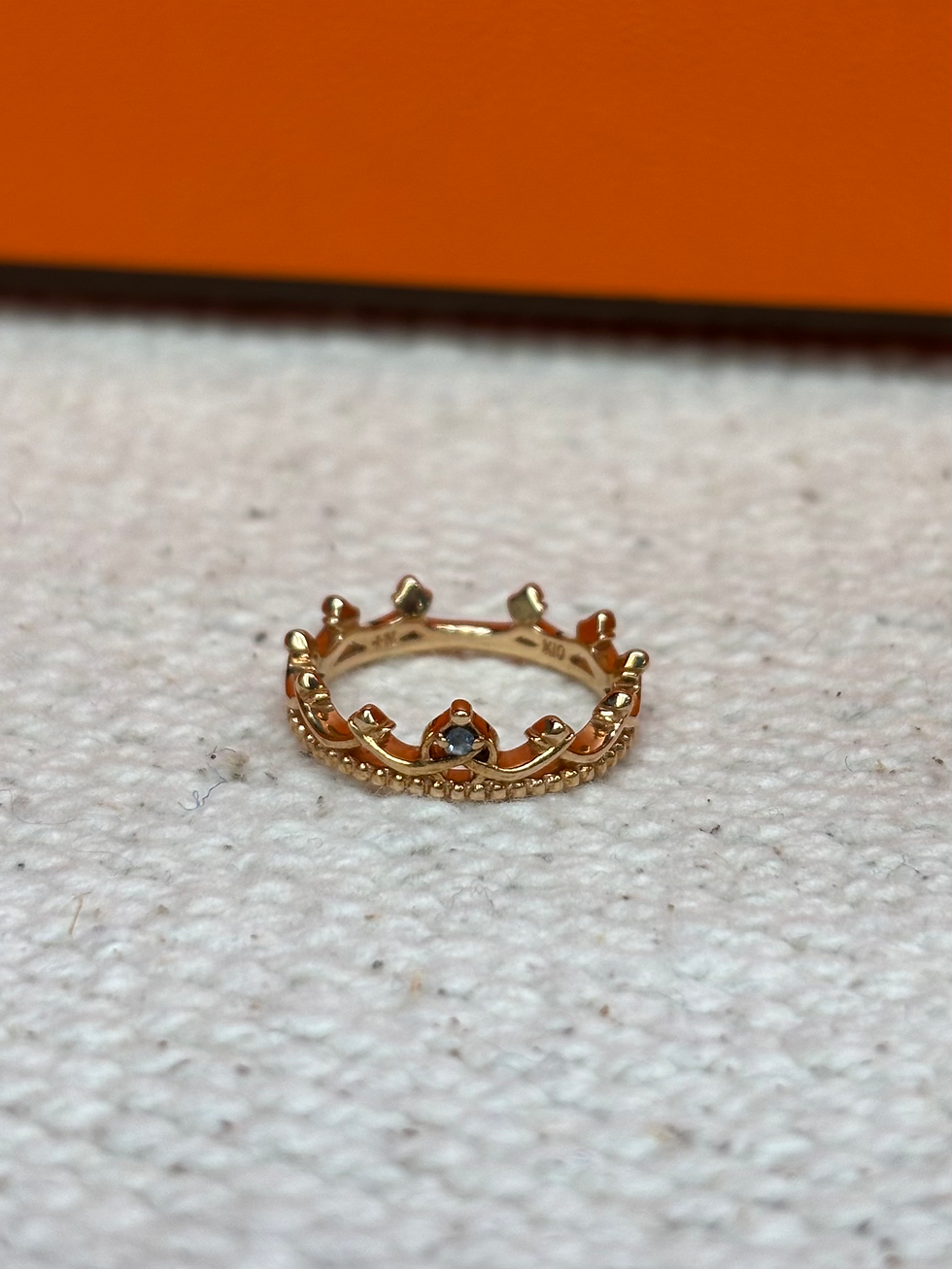 サムネイル： ✨【中古美品】10K ゴールド クラウンリング✨