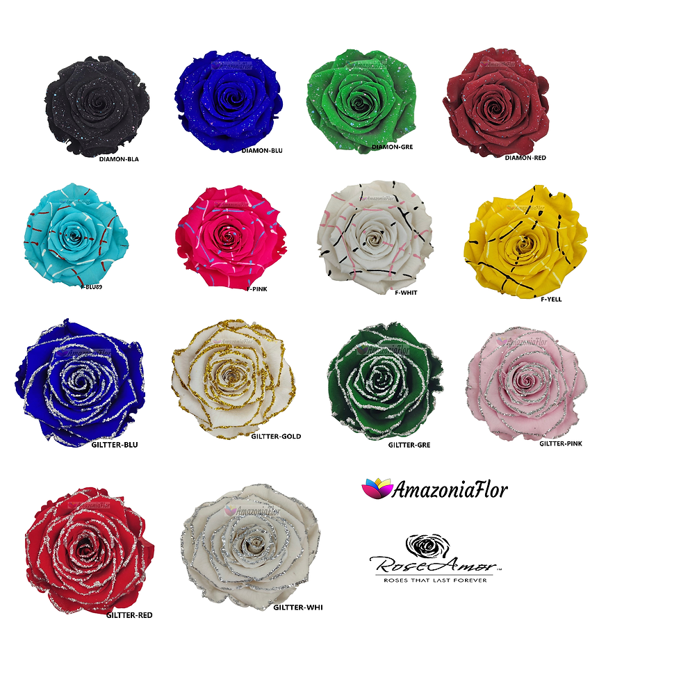 Miniatura: Rosa Preservada Rose Amor LL 6-6,5cm (caja 6 uds.)