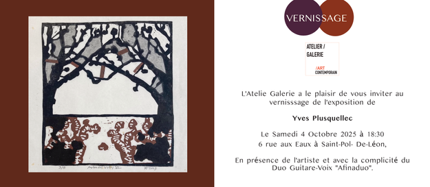 EXPOSITION Yves Plusquellec à L'Atelier Galerie