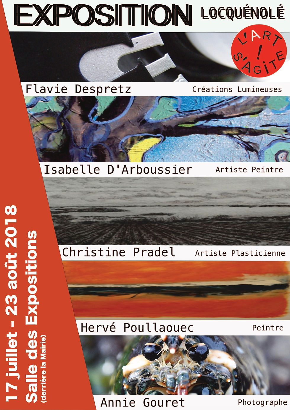 L'Art s'Agite! Programmation Été 2018