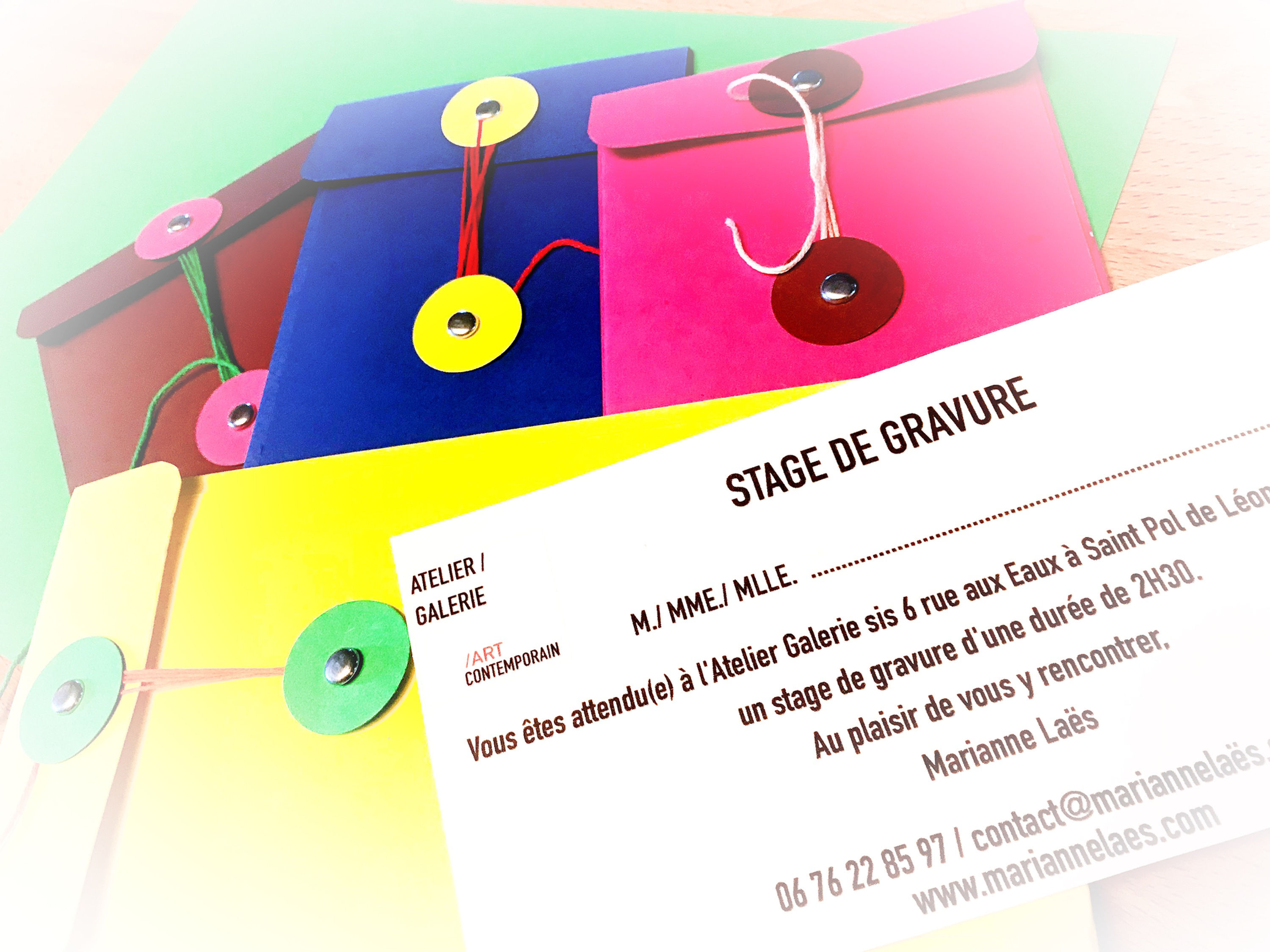 Carte Cadeau "Stage Gravure" ENFANT