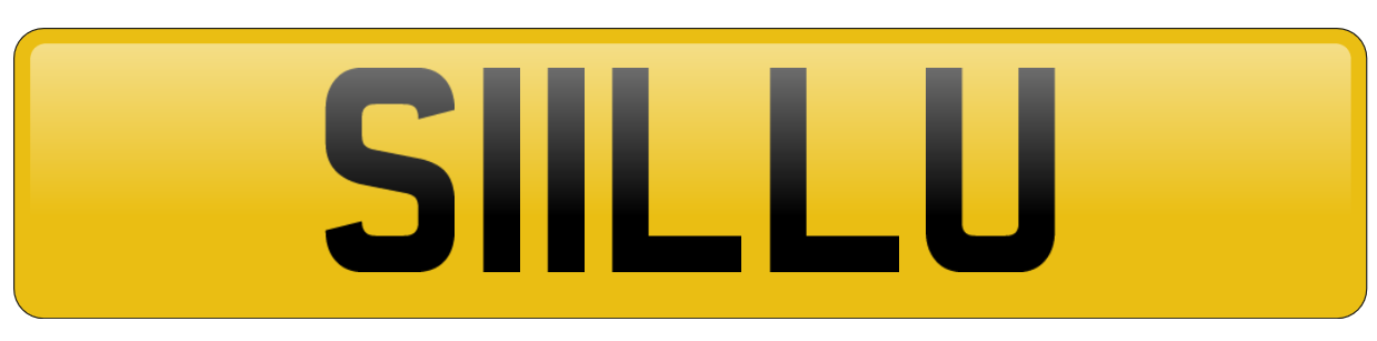 S11 LLU Number Plate