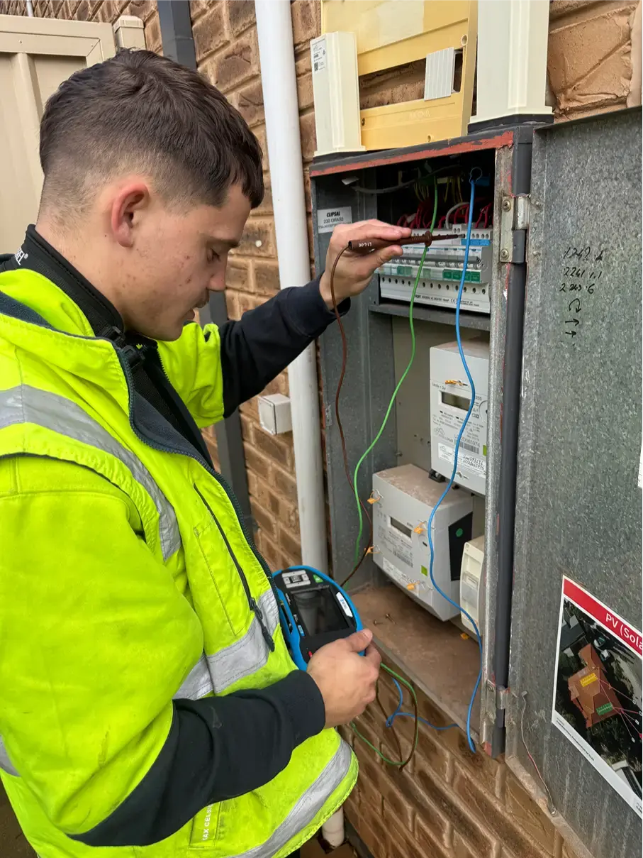 volt testing a home circuit board