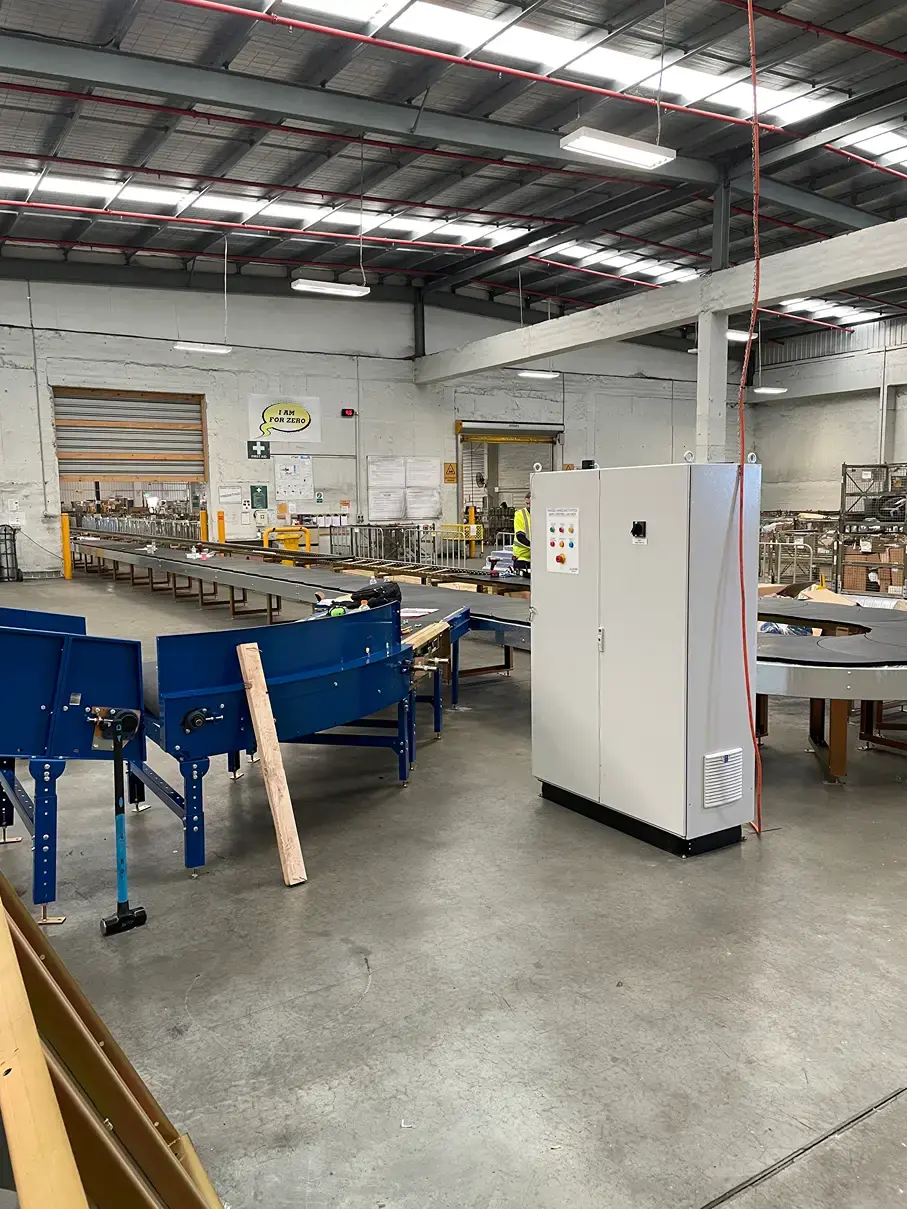 power supply cabinet in warehouse