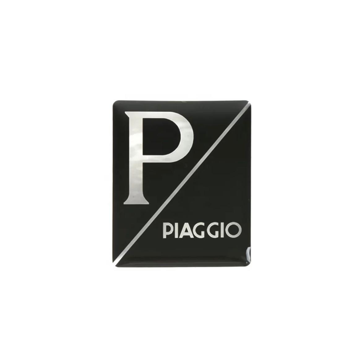 3D logo 'Piaggio' zwart