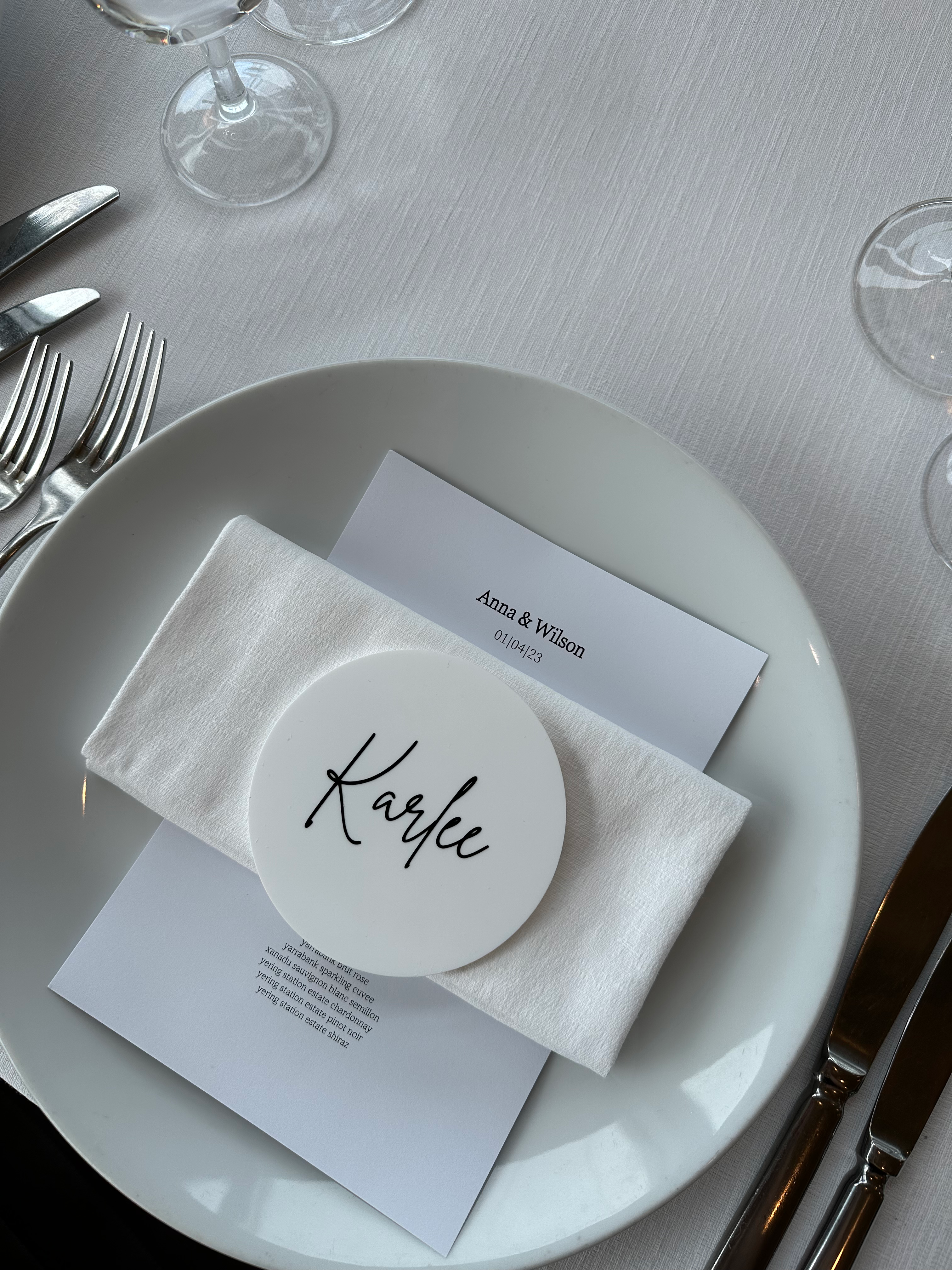 Acrylic Place Cards