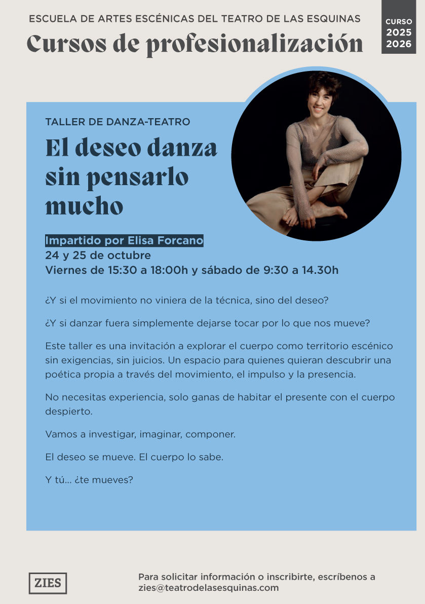 Taller Danza Teatro Elisa Forcano en Teatro de las Esquinas