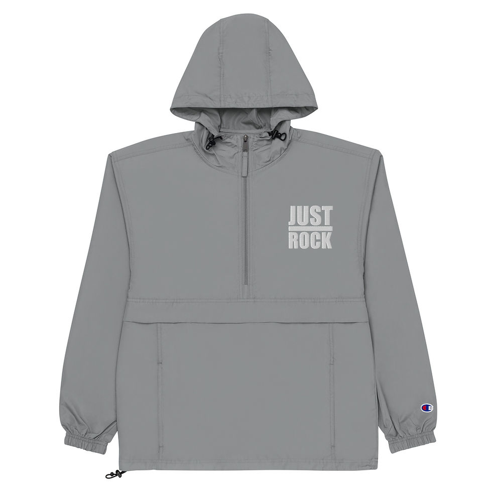 Thumbnail: White Embroidered Just Rock Champion Packable Jacket