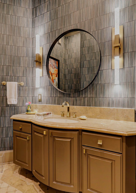 Updated Powder Bath - Teal Accents