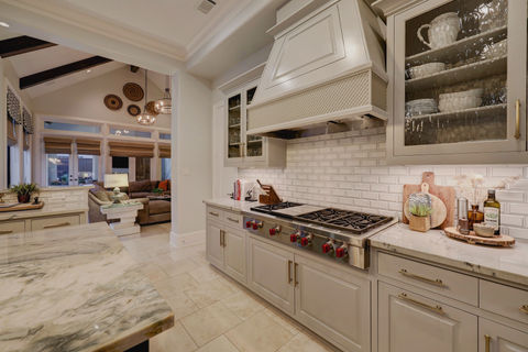 Blue Gray White Updated Kitchen