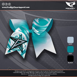 Custom cheer bow by Prodigy Cheer Apparel