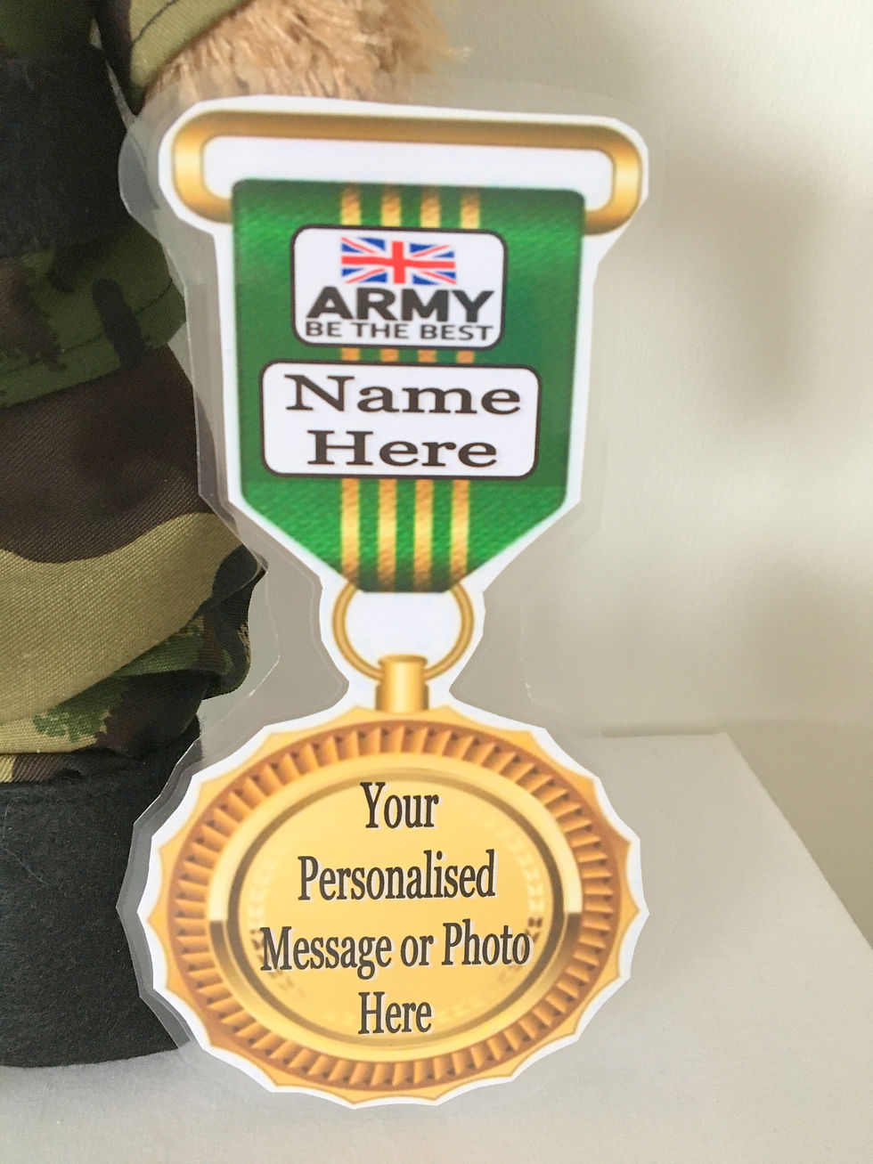 Thumbnail: ARMY SOLDIER PASSING OUT PERSONALISED TEDDY BEAR OR PUPPY DOG