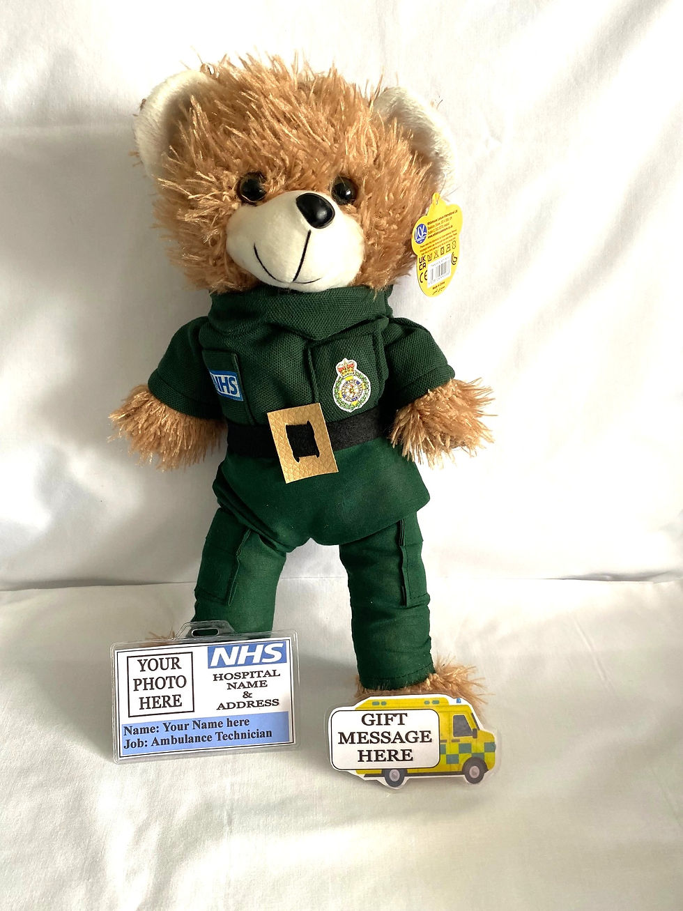 Thumbnail: AMBULANCE PARAMEDIC PERSONALISED TEDDY BEAR / PUPPY DOG