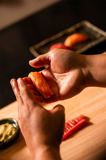 Sushi in the Making — Chef Crafting Premium Rolls, Asian Experience, Natalie Chaban UAE Ph