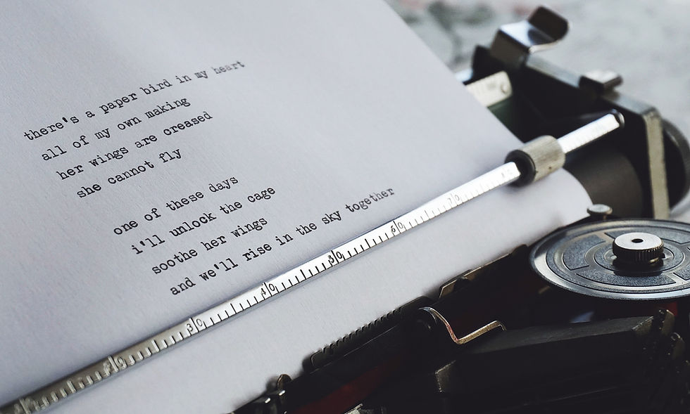 poem on a typewriter