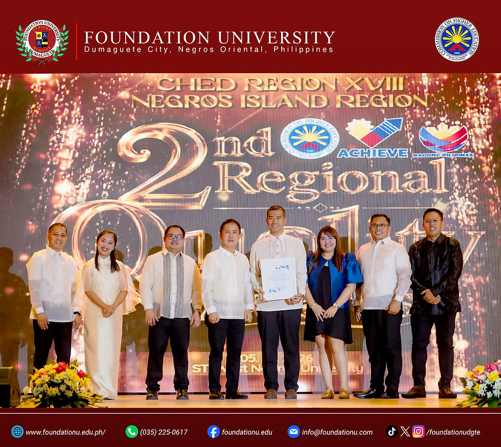 Foundation University Earns Multiple Honors at CHED-NIR's 2nd Regional Quality Awards