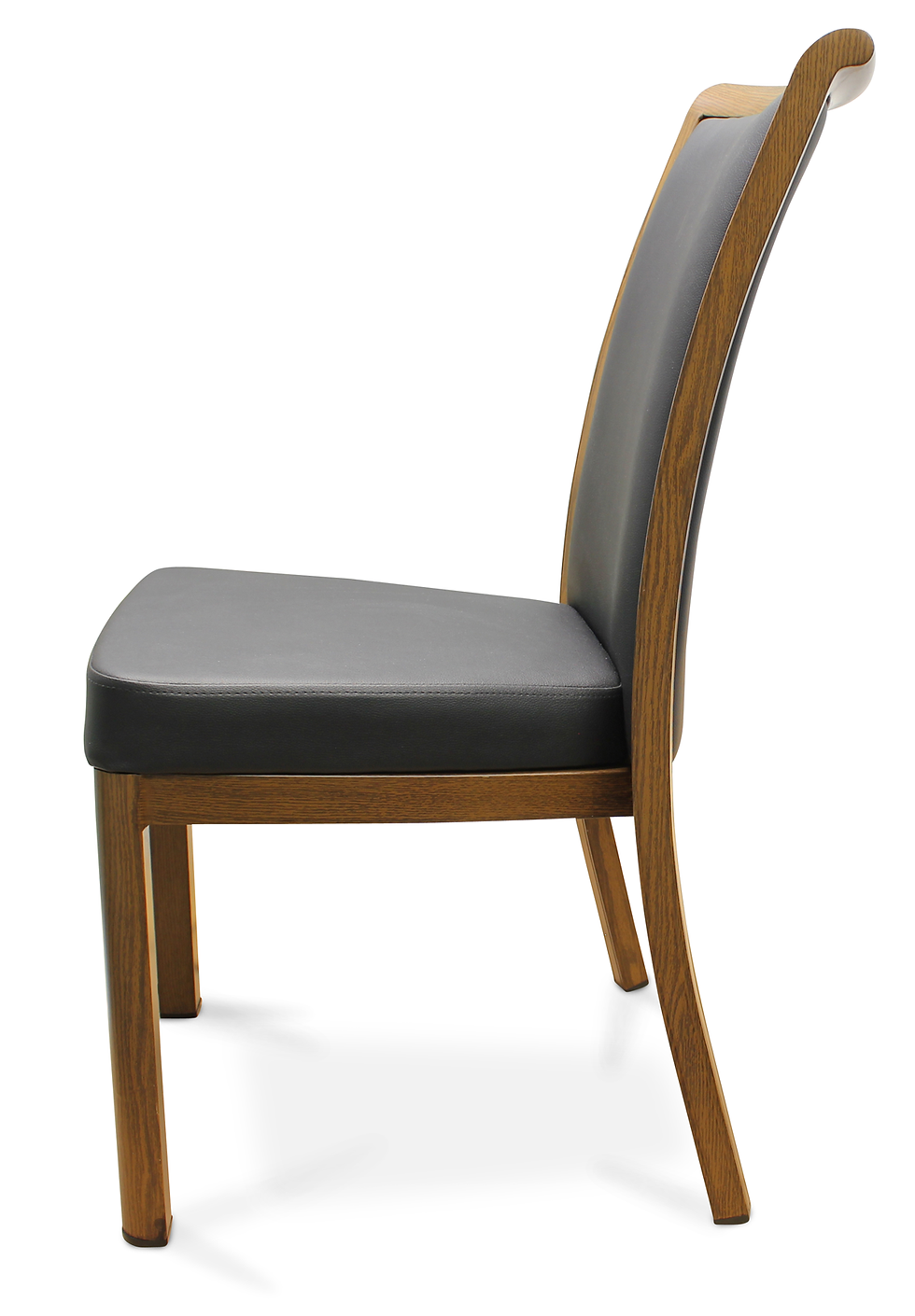 Thumbnail: Walnut with Black Faux Leather