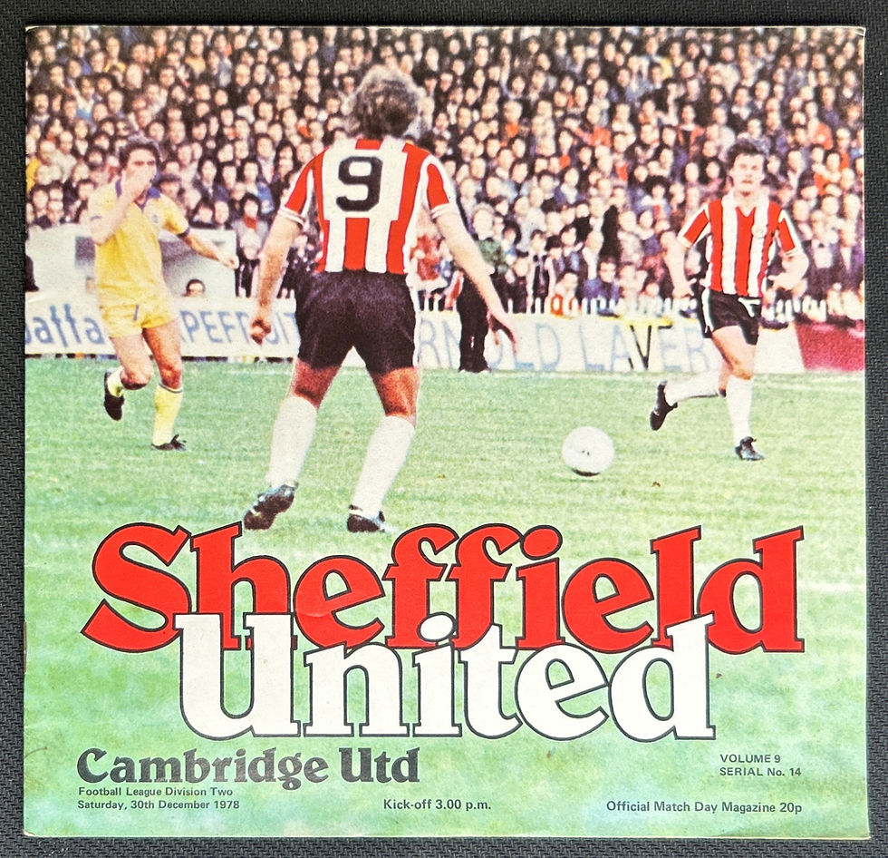 1978 Dec 30 Sheffield United V Cambridge
