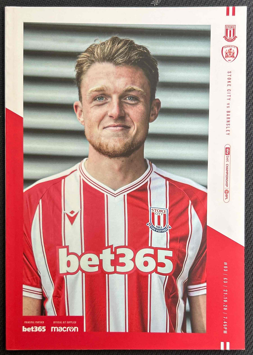 2020 Oct 21 Stoke V Barnsley Football Programme