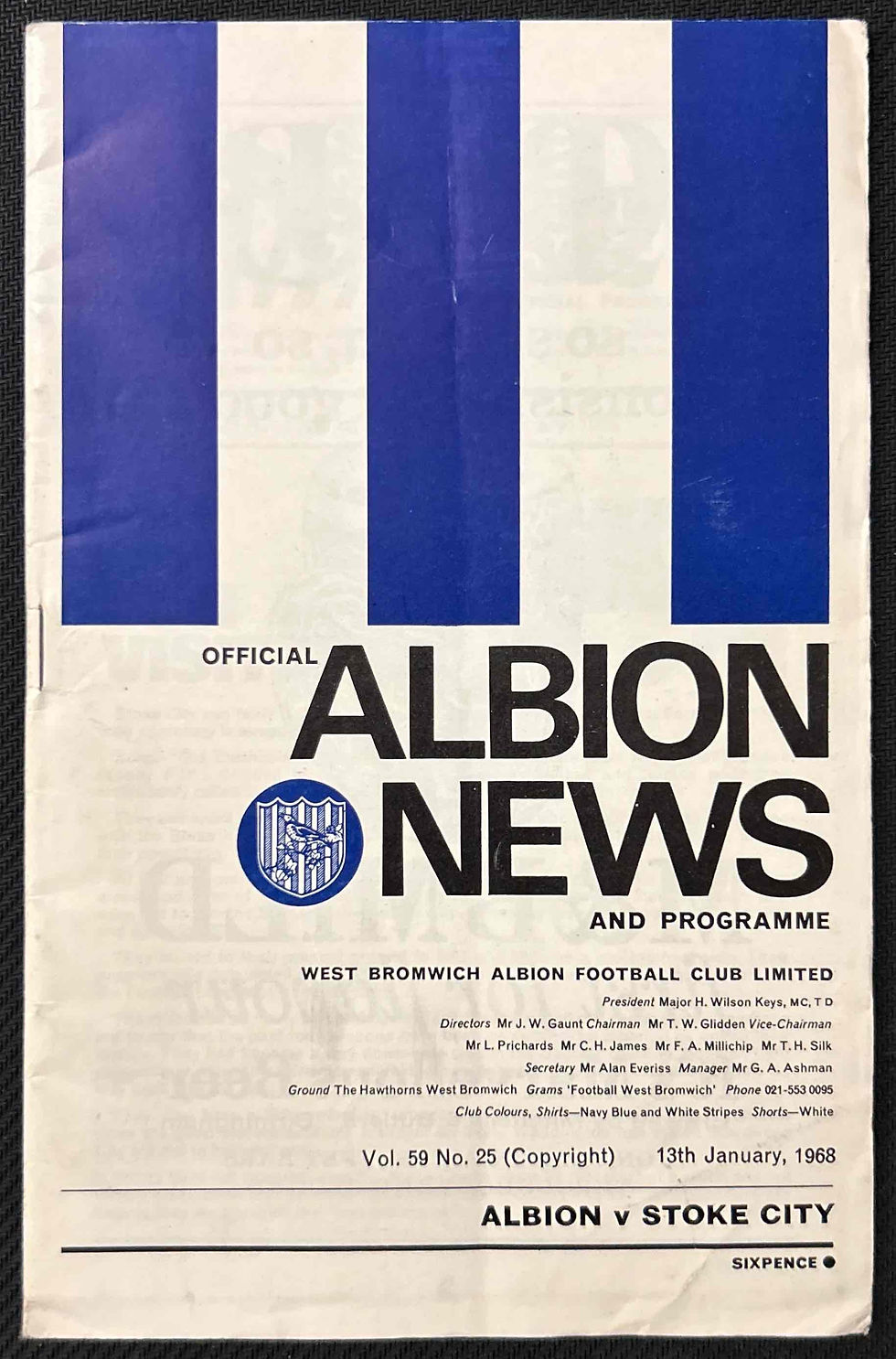 West Brom Football Programmes