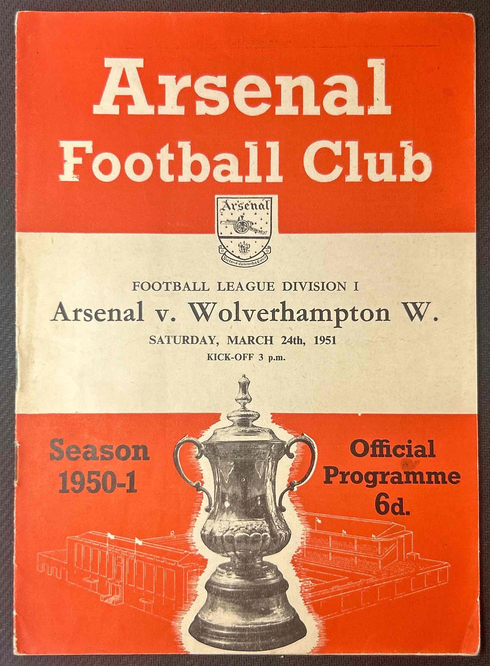 1951 Mar 24 Arsenal V Wolves