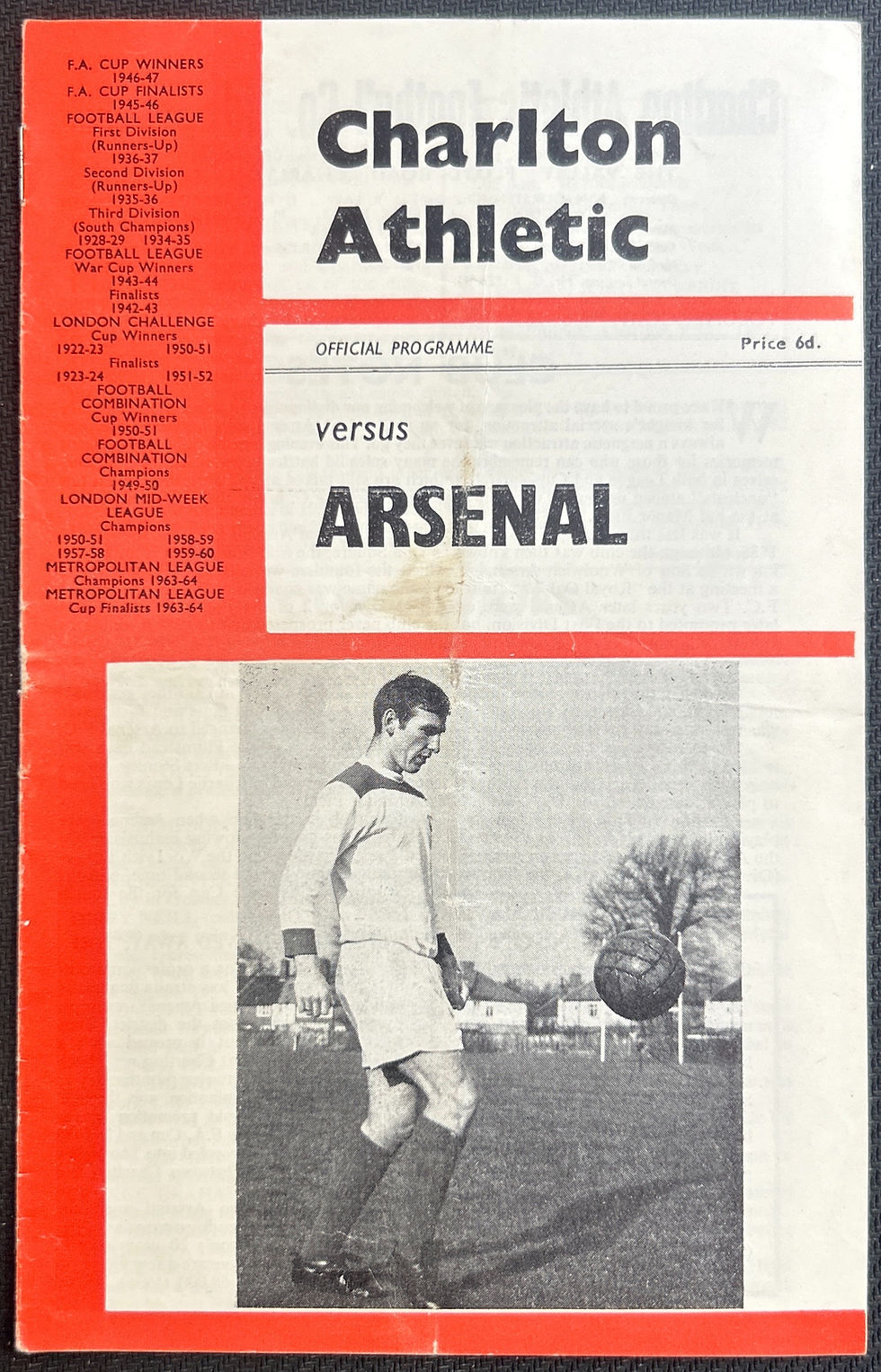 1967 Apr 7 Charlton V Arsenal