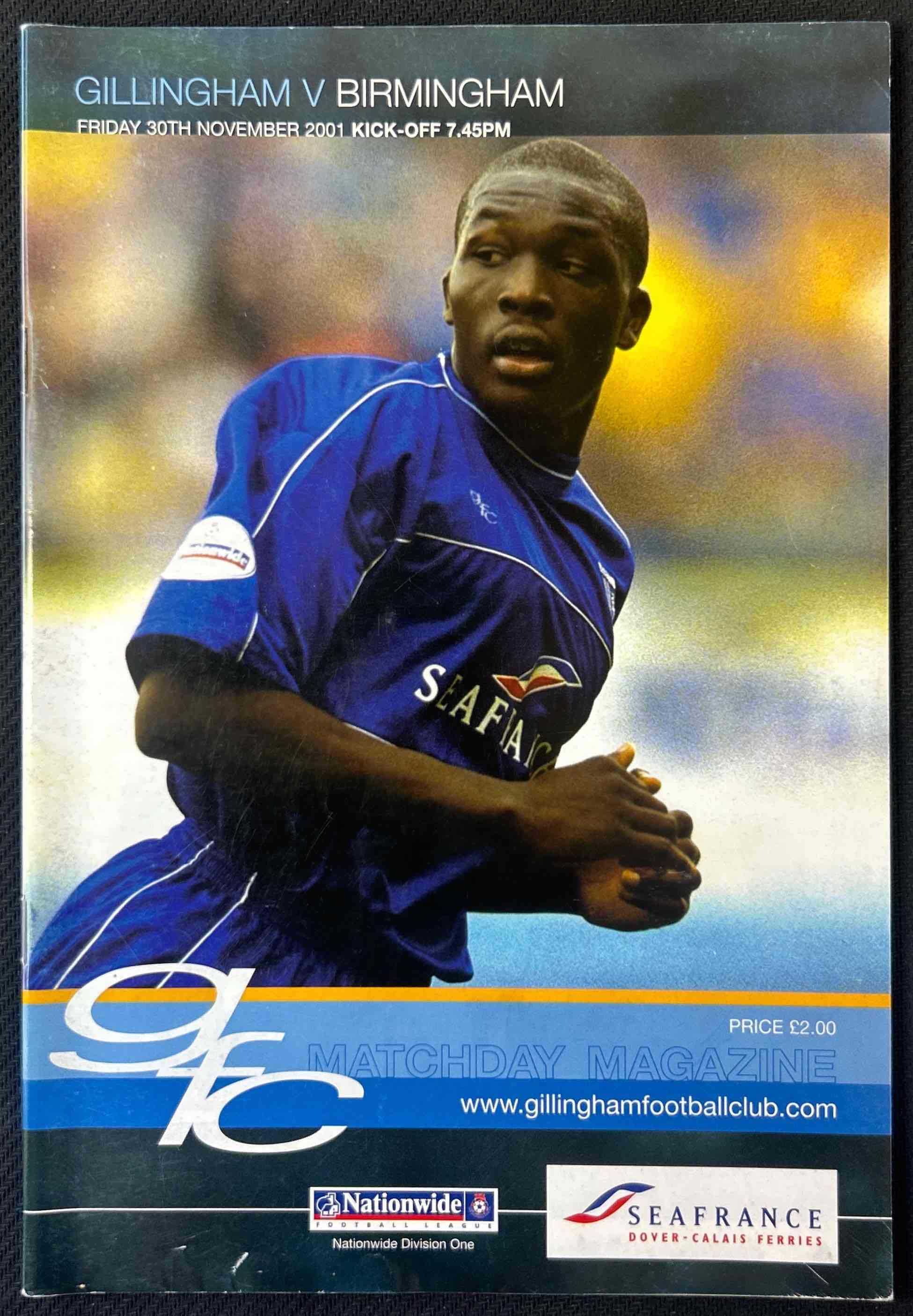 2001 Nov 30 Gillingham V Birmingham