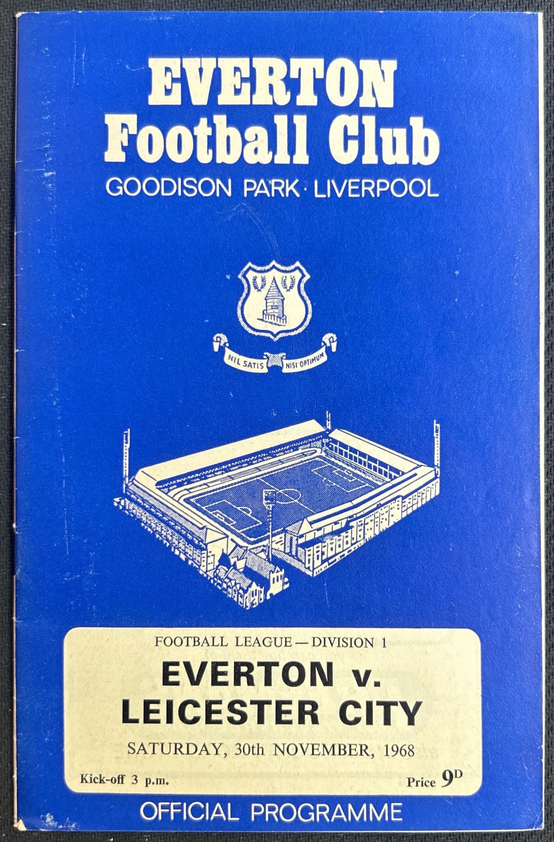 1968 Nov 30 Everton V Leicester