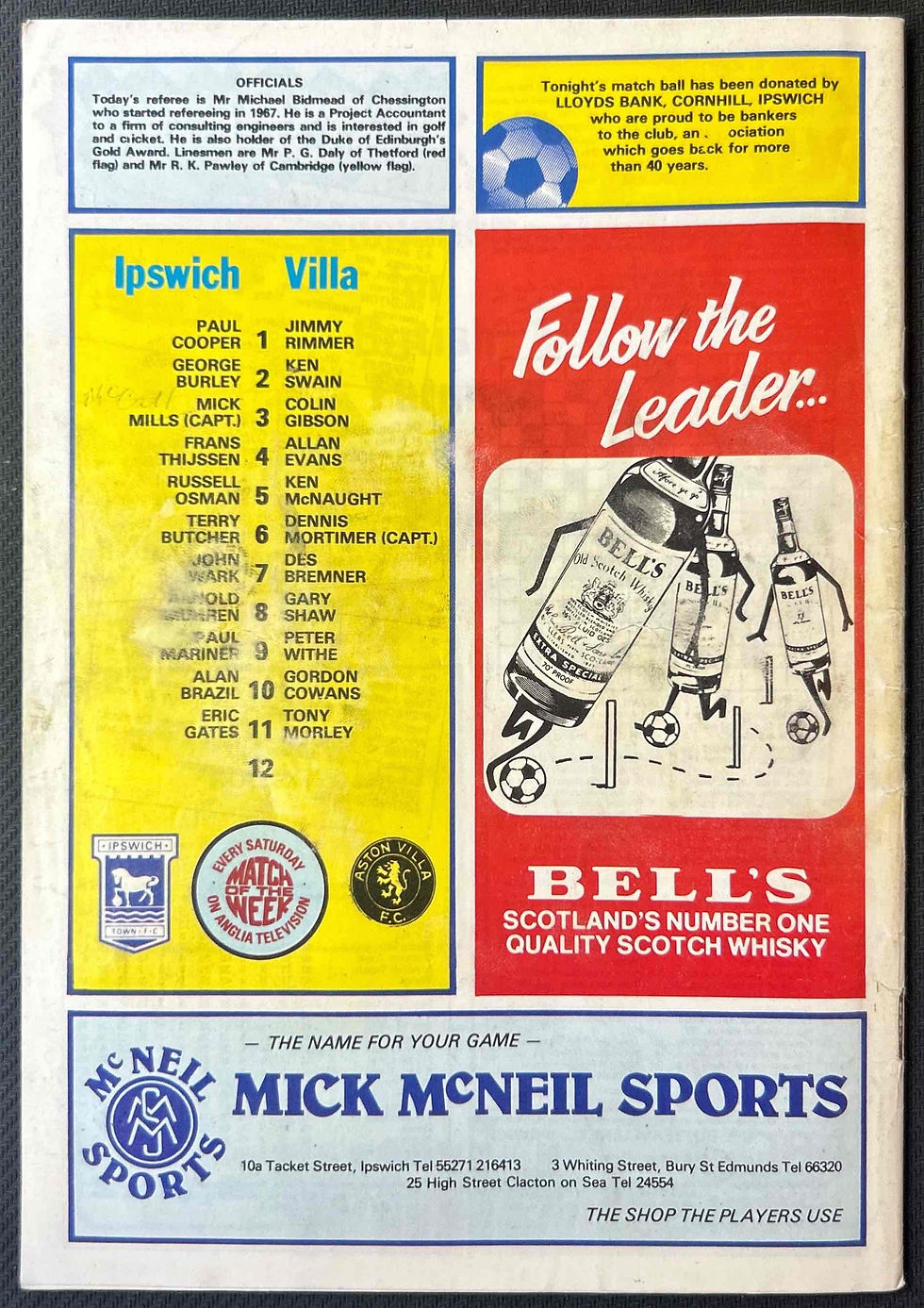 Thumbnail: 1980 Sep 6 Ipswich V Aston Villa