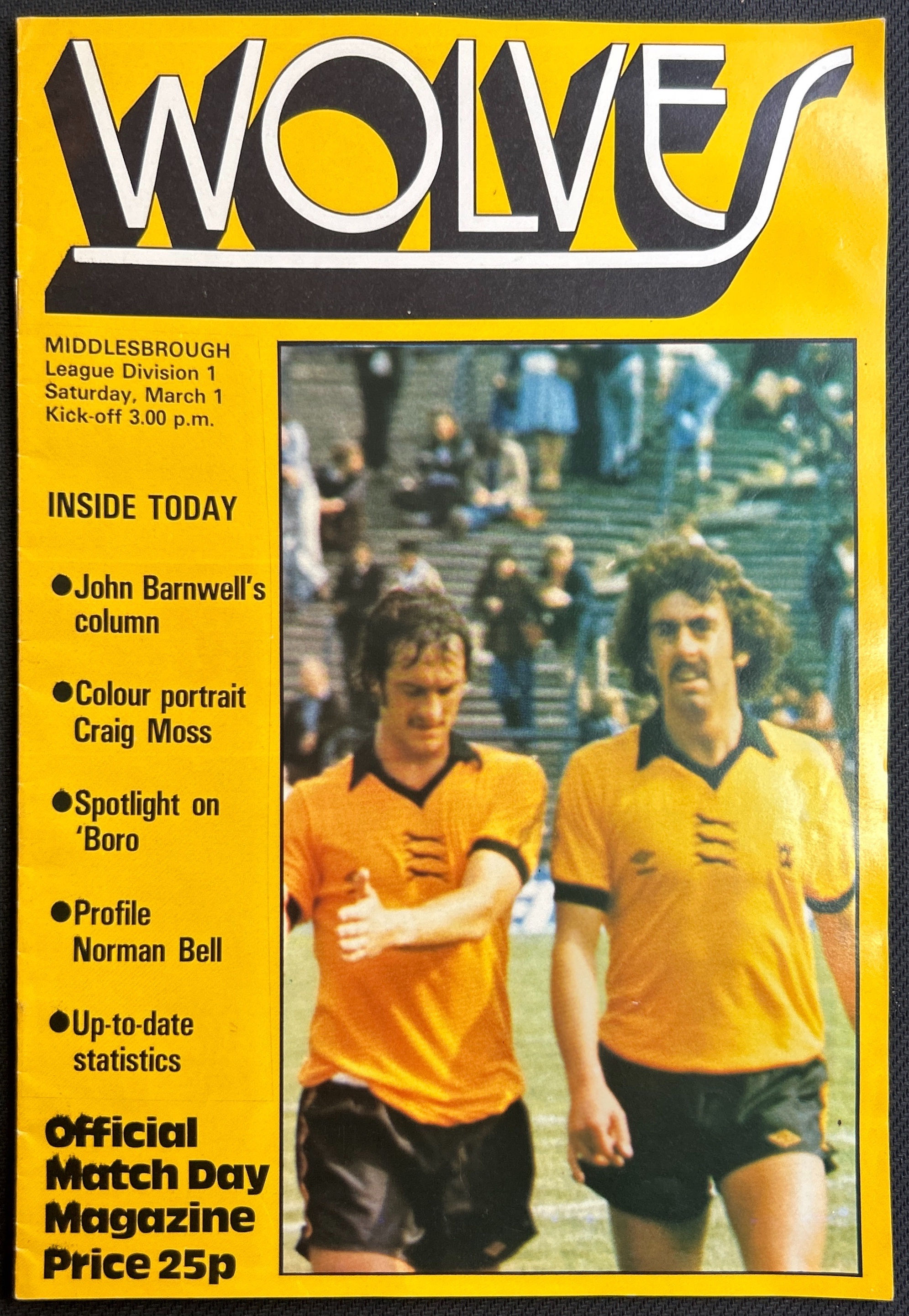 1980 Mar 1 Wolves V Middlesbrough