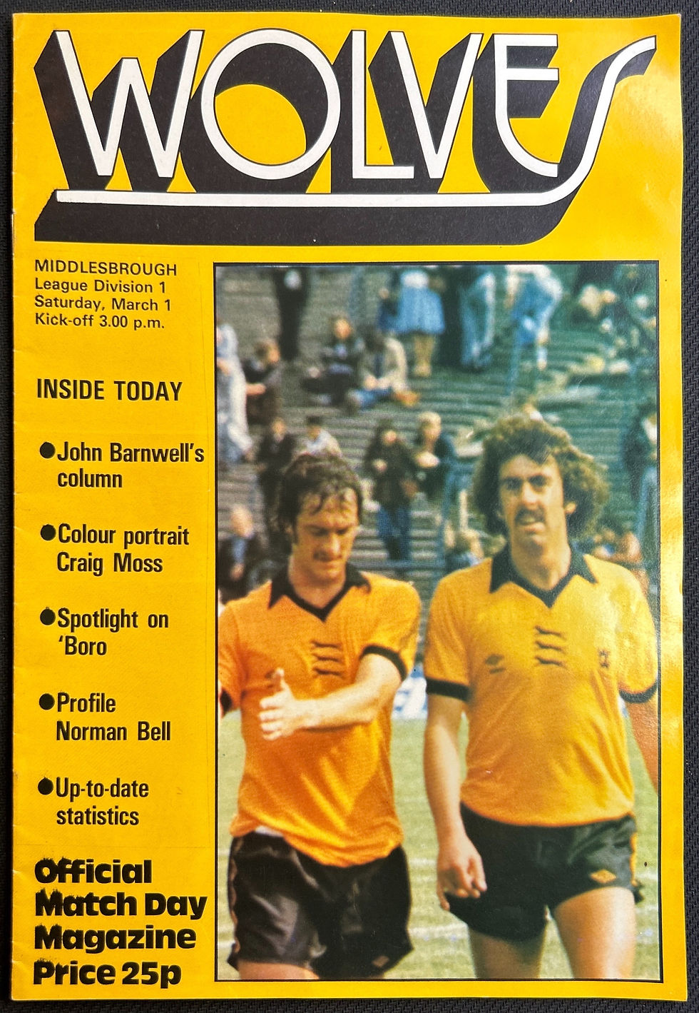 1980 Mar 1 Wolves V Middlesbrough