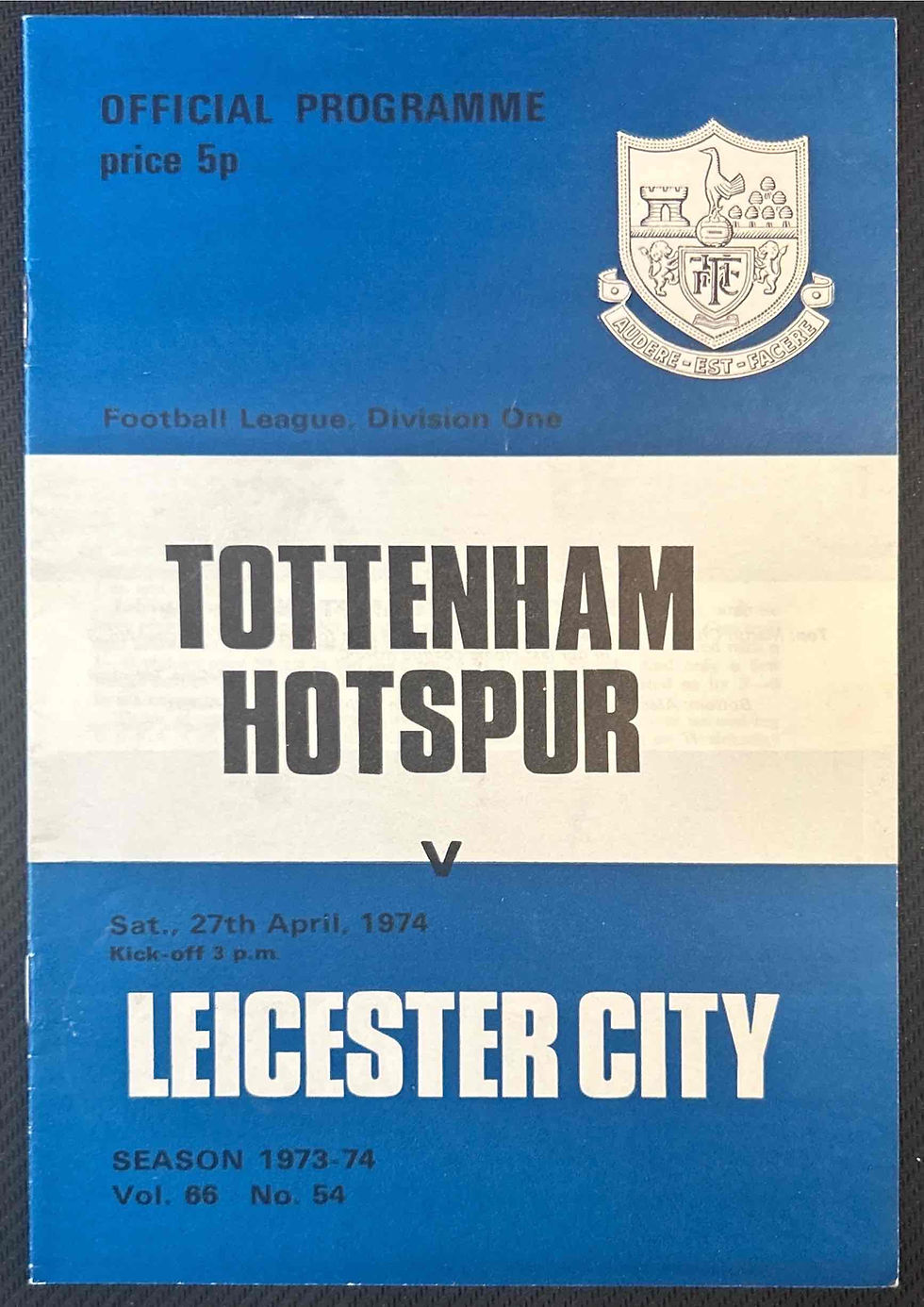 Tottenham Football Programmes