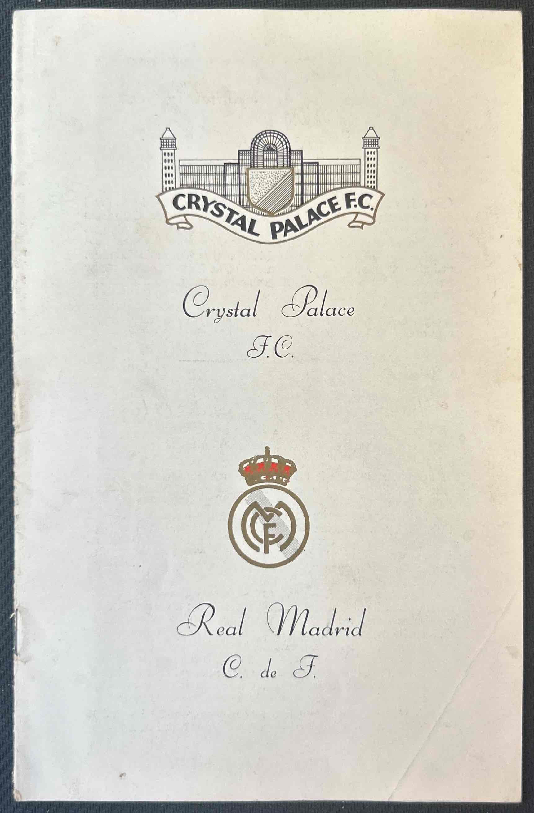 Crystal Palace V Real Madrid