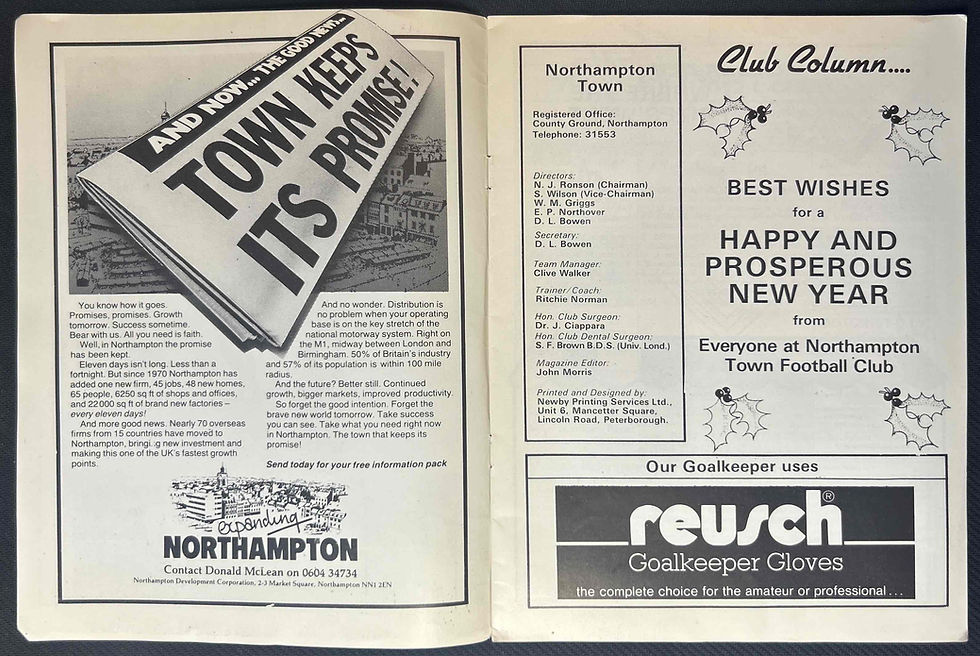 1984 Jan 2 Northampton V Bury