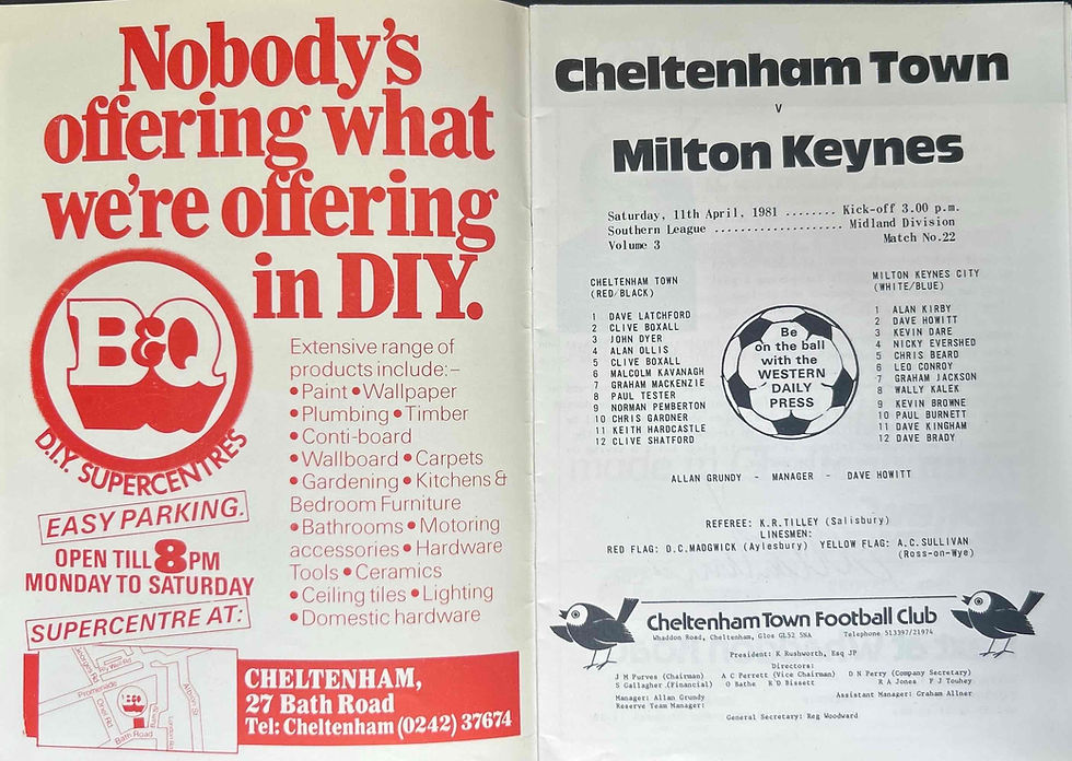 Thumbnail: Cheltenham V Milton Keynes