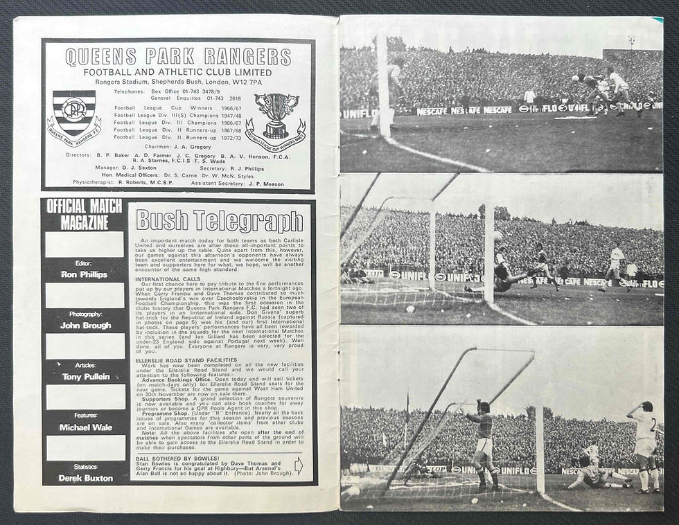 Thumbnail: 1974 Nov 16 QPR V Carlisle