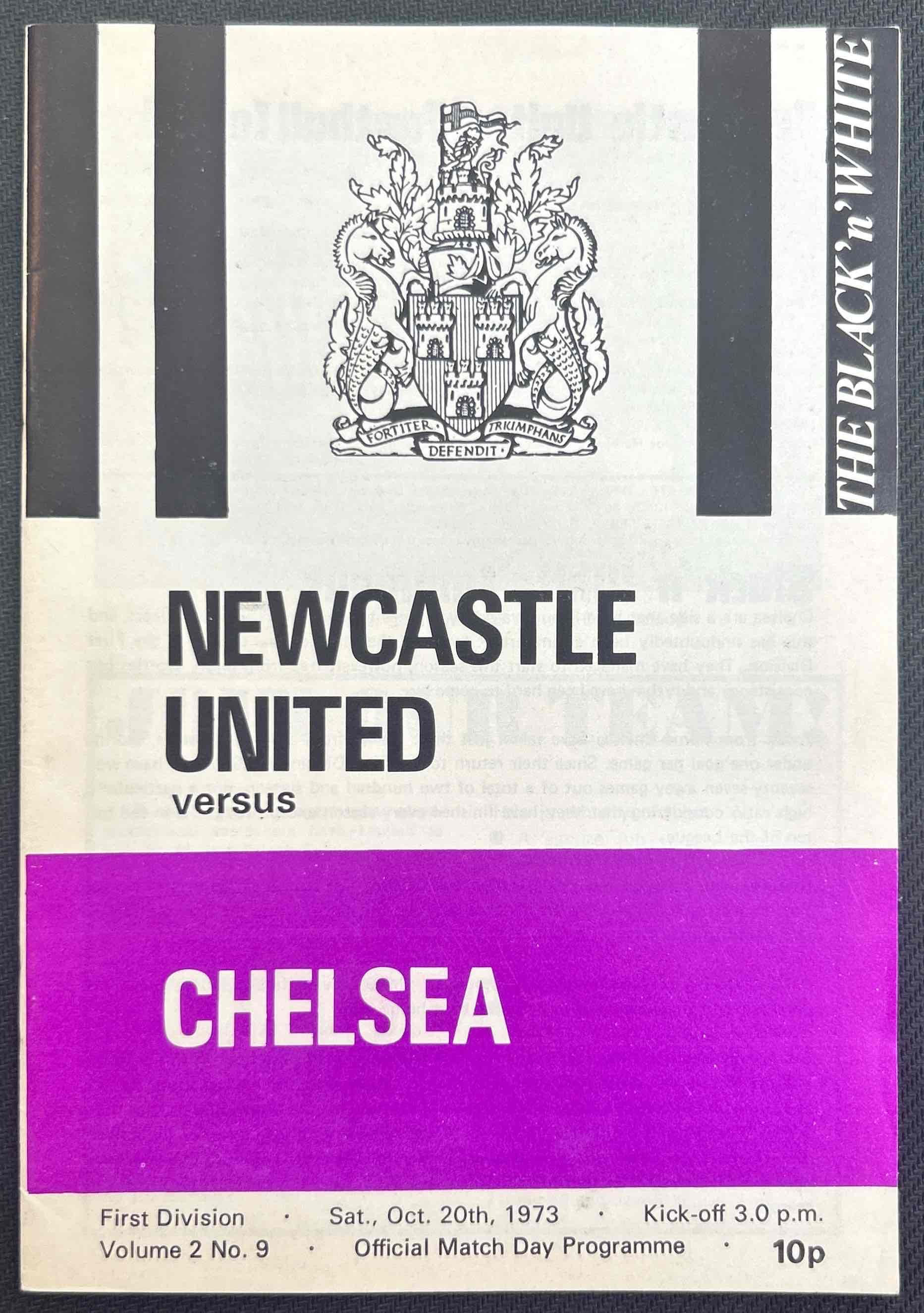 1973 Oct 20 Newcastle V Chelsea