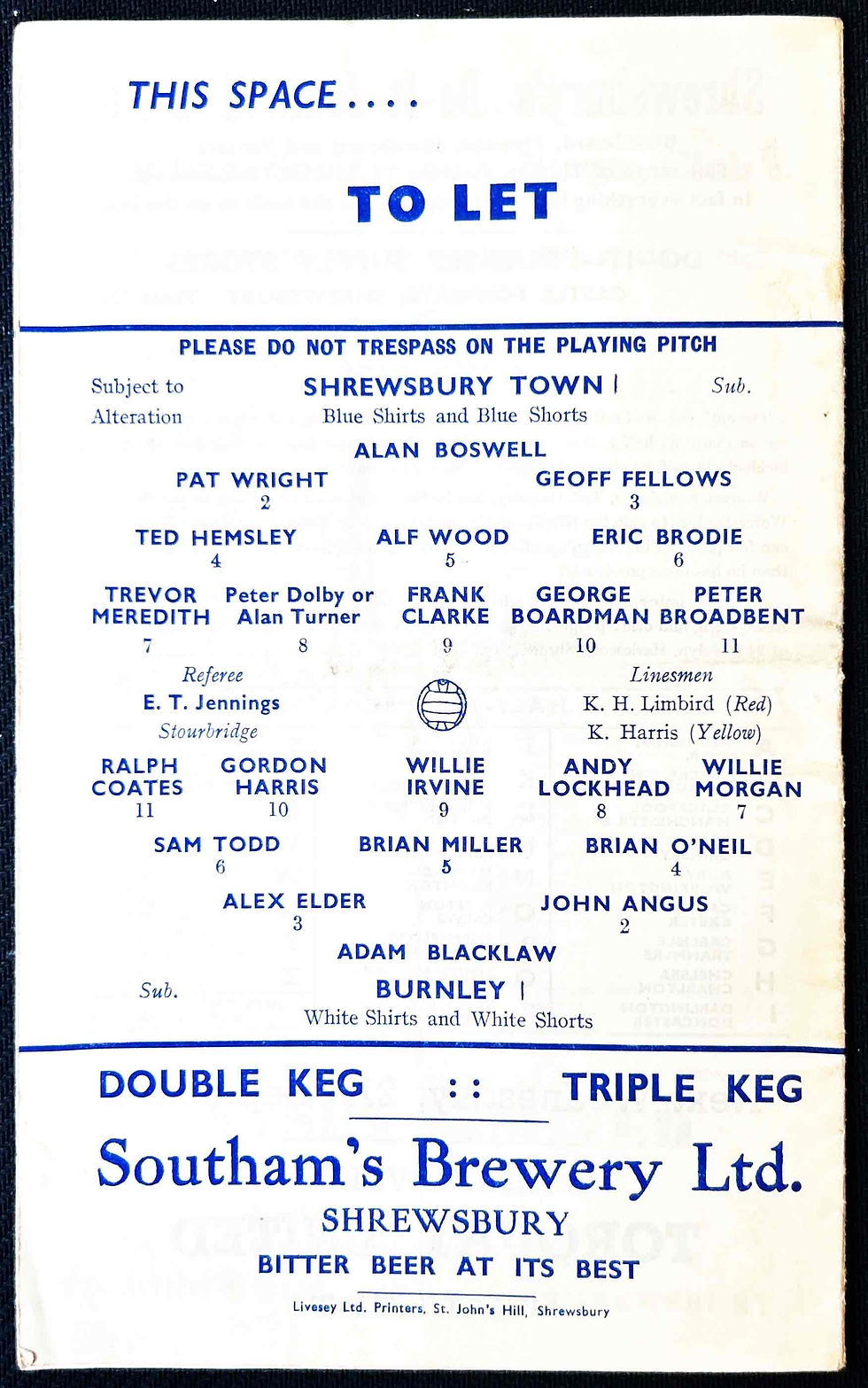 Thumbnail: Shrewsbury Football Programmes