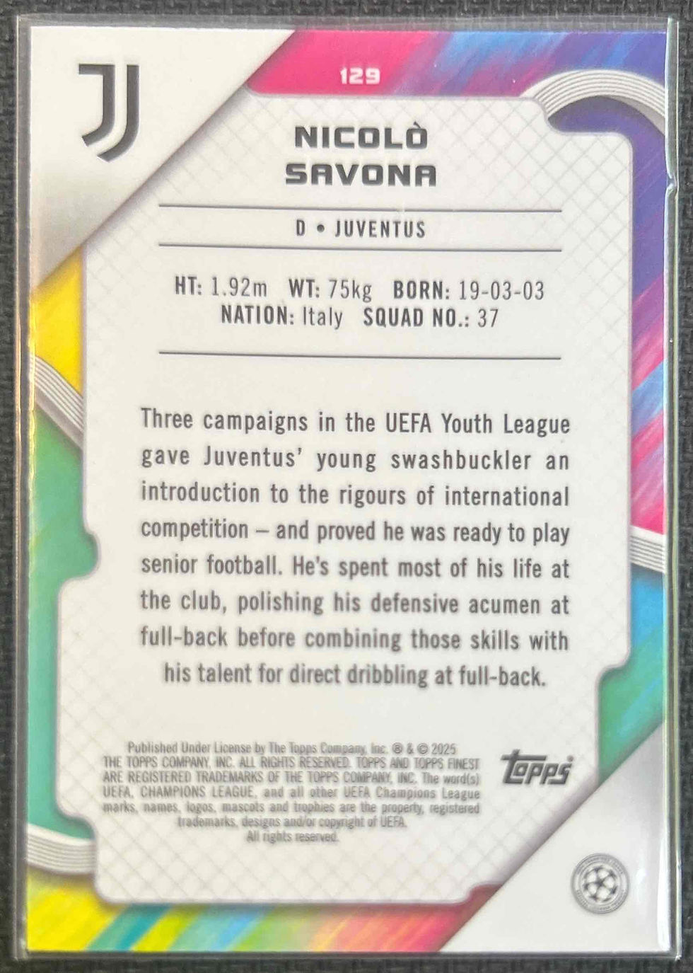 Savona, Nicolo - Juventus