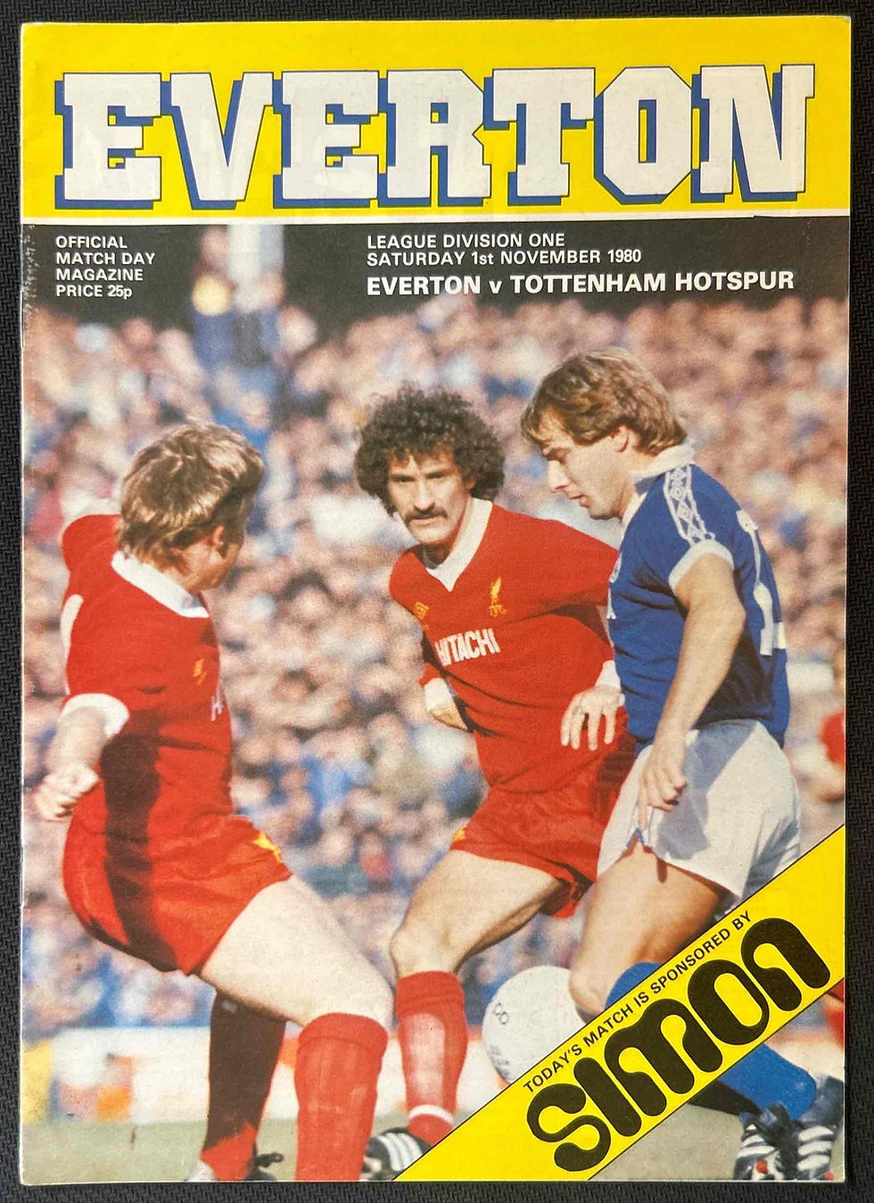 1980 Nov 1 Everton V Tottenham Football Programmes