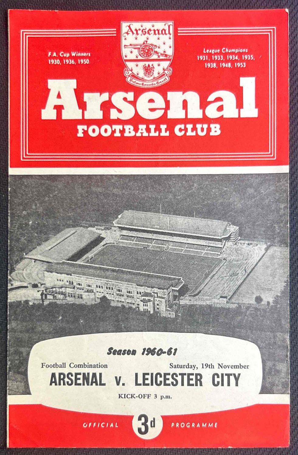 1960 Nov 19 Arsenal V Leicester
