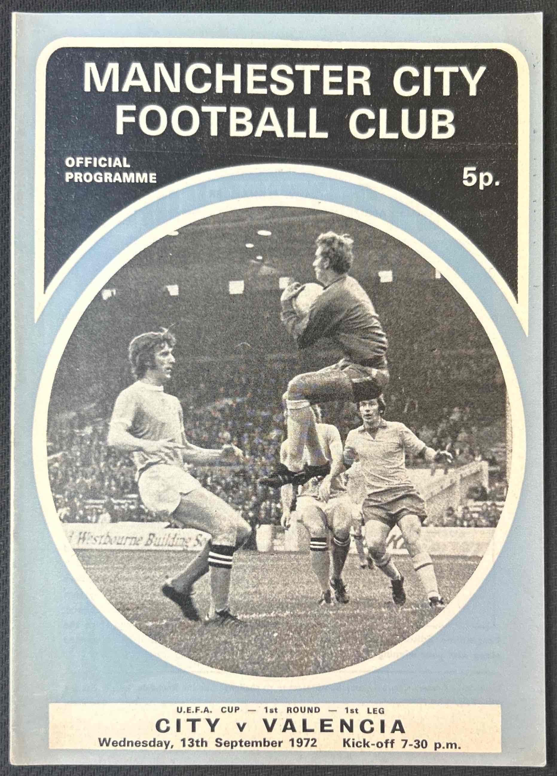 1972 Sep 13 Man City V Valencia