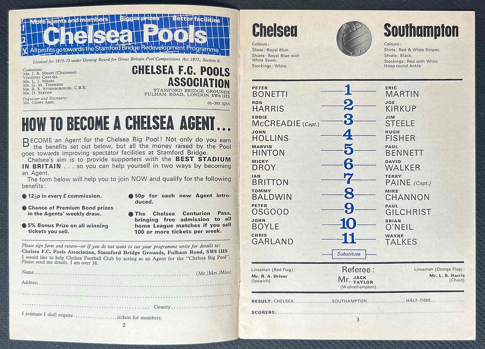1973 Apr 21 Chelsea V Southampton