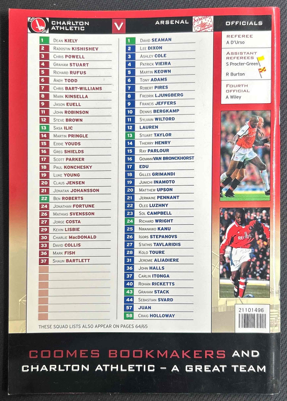 Thumbnail: Charlton V Arsenal